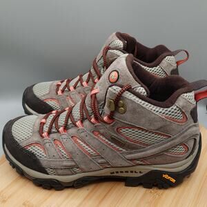 Merrell Boots Womens 9W Moab 2 Waterproof Bungee Cord Mid Hiking WJ06058W EUC